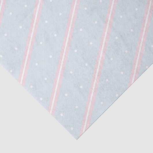 Pastel roze, blauw en wit tissuepapier (Detail)