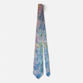 Pastel roze blauw geel getextureerd modern Abstrac Stropdas (Voorkant)