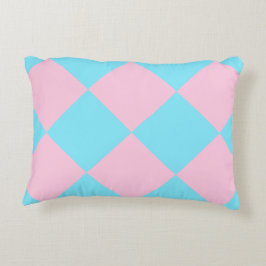 Pastel Roze Blauw Geruit Dango Accent Kussen