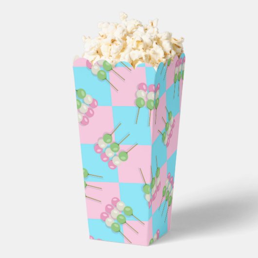 Pastel Roze Blauw Geruit Dango Favoriete Doos Bedankdoosjes (Popped)