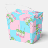 Pastel Roze Blauw Geruit Dango Favoriete Doos Bedankdoosjes (Achterkant)