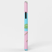 Pastel Roze Blauw Geruit Dango iPhone Case (Achterkant/rechts)