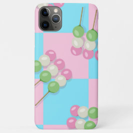 Pastel Roze Blauw Geruit Dango iPhone Case