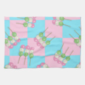 Pastel Roze Blauw Geruit Dango Keuken Handdoeken (Horizontaal)