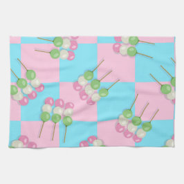 Pastel Roze Blauw Geruit Dango Keuken Handdoeken