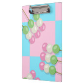 Pastel Roze Blauw Geruit Dango Klembord (Links)