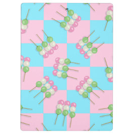 Pastel Roze Blauw Geruit Dango Klembord