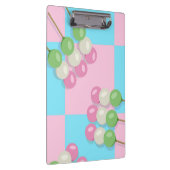 Pastel Roze Blauw Geruit Dango Klembord (Rechts)