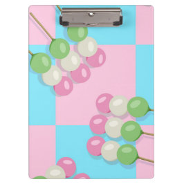 Pastel Roze Blauw Geruit Dango Klembord