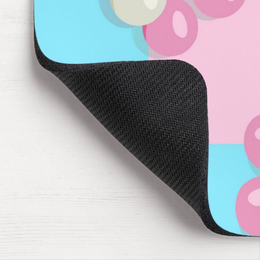 Pastel Roze Blauw Geruit Dango Mousepad Muismat (Hoek)