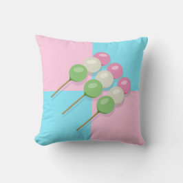 Pastel Roze Blauw Geruit Dango Sierkussen