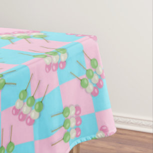 Pastel Roze Blauw Geruit Dango Tafelkleed