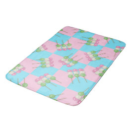 Pastel Roze Blauw Geruite Dango Bath Mat