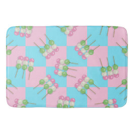 Pastel Roze Blauw Geruite Dango Bath Mat