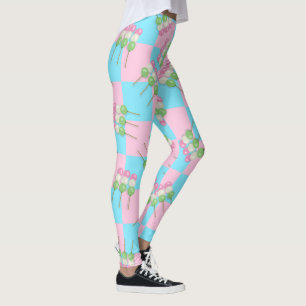 Pastel Roze Blauw Geruite Dango Leggings