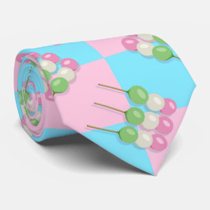 Pastel Roze Blauw Geruite Dango Stropdas