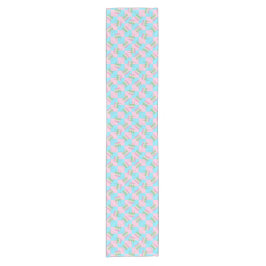 Pastel Roze Blauw Geruite Dango Tafelloper