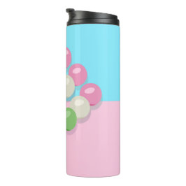 Pastel Roze Blauw Geruite Dango Thermal Tumbler Thermosbeker