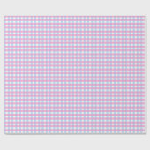Pastel Roze Blauw Gingham Plaid Cadeaupapier (Vlak)