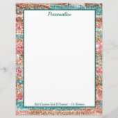  pastel roze blauw glitter gepersonaliseerd (Voorkant)