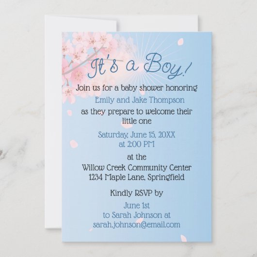 Pastel Roze Blauw Groen Zwanger Baby Boy Douche Kaart (Voorkant)