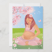 Pastel Roze Blauw Groen Zwanger Baby Boy Douche Kaart (Achterkant)