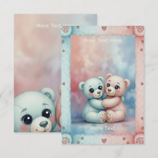 Pastel Roze & Blauw Informatiekaartje