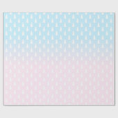 Pastel Roze Blauw Kerstboom Geslacht onthullen Cadeaupapier (Vlak)