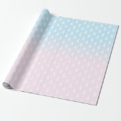 Pastel Roze Blauw Kerstboom Geslacht onthullen Cadeaupapier (Uitgerold)