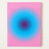 Pastel Roze & Blauw Radial Ombre Gradient Custom Planner (Achterkant)
