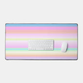 Pastel roze blauw schattig kleur gestreept bureaumat (Keyboard & Muis)