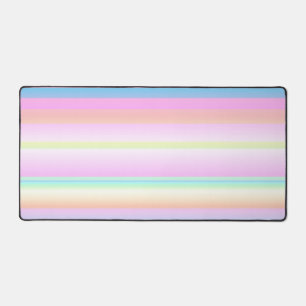 Pastel roze blauw schattig kleur gestreept bureaumat
