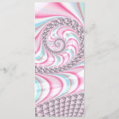 Pastel Roze Blauw Spiral Fractal Bladwijzer (Achterkant)