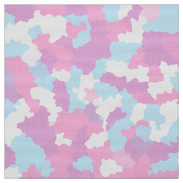 Pastel Roze Blauw Wit Vrouwelijke Camouflage Stof