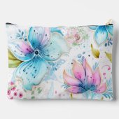Pastel Roze & Blauwe Bloemen Etui (Achterkant)