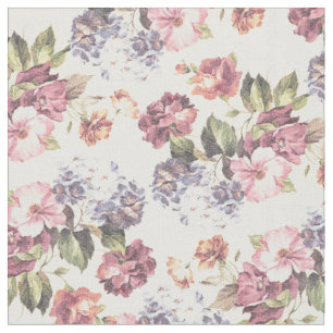 Pastel roze blauwe bohaan boho florale stof