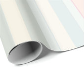 Pastel Roze Blauwe Breedband Cadeaupapier (Rol Hoek)