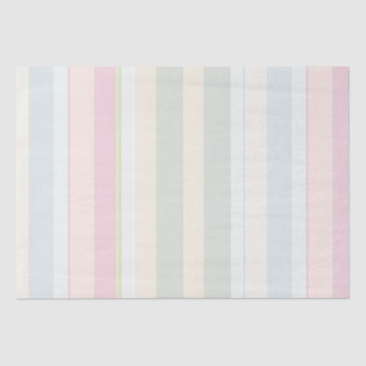 Pastel Roze Blauwe Breedband Tissuepapier (Voorkant)