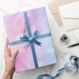 Pastel Roze Blauwe Droom Fade Wit Abstract Patroon Cadeaupapier