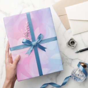 Pastel Roze Blauwe Droom Fade Wit Abstract Patroon Cadeaupapier