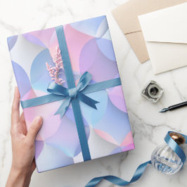 Pastel Roze Blauwe Droom Vervagende Witte Abstract Cadeaupapier