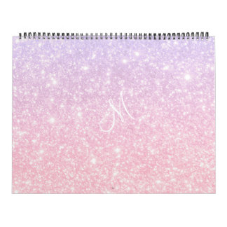 Pastel Roze Blauwe Glitterij Kalender