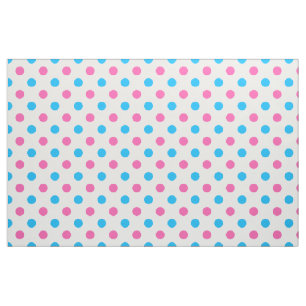 Pastel Roze Blauwe Stippenpatroon Stof