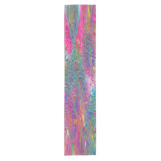Pastel Roze Blauwgroen Abstract Korte Tafelloper
