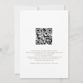 Pastel Roze Blauwgroen Waterverf Gold QR Code Wedd Kaart (Achterkant)