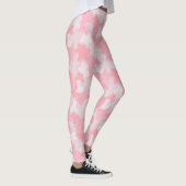 Pastel roze blobs patroon leggings (Rechts)