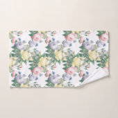 Pastel Roze Bloem Bad Handdoek Set (Handdoek)
