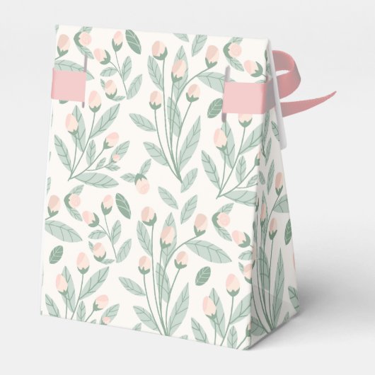 Pastel Roze Bloem Bruids- Bedankdoosjes (Achterkant)