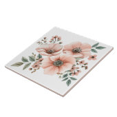 Pastel Roze Bloem Keramische Tegel Tegeltje (Zijkant)