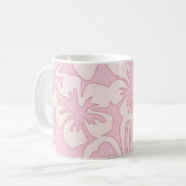 Pastel Roze Bloem Kunst Koffiemok (Voorkant links)